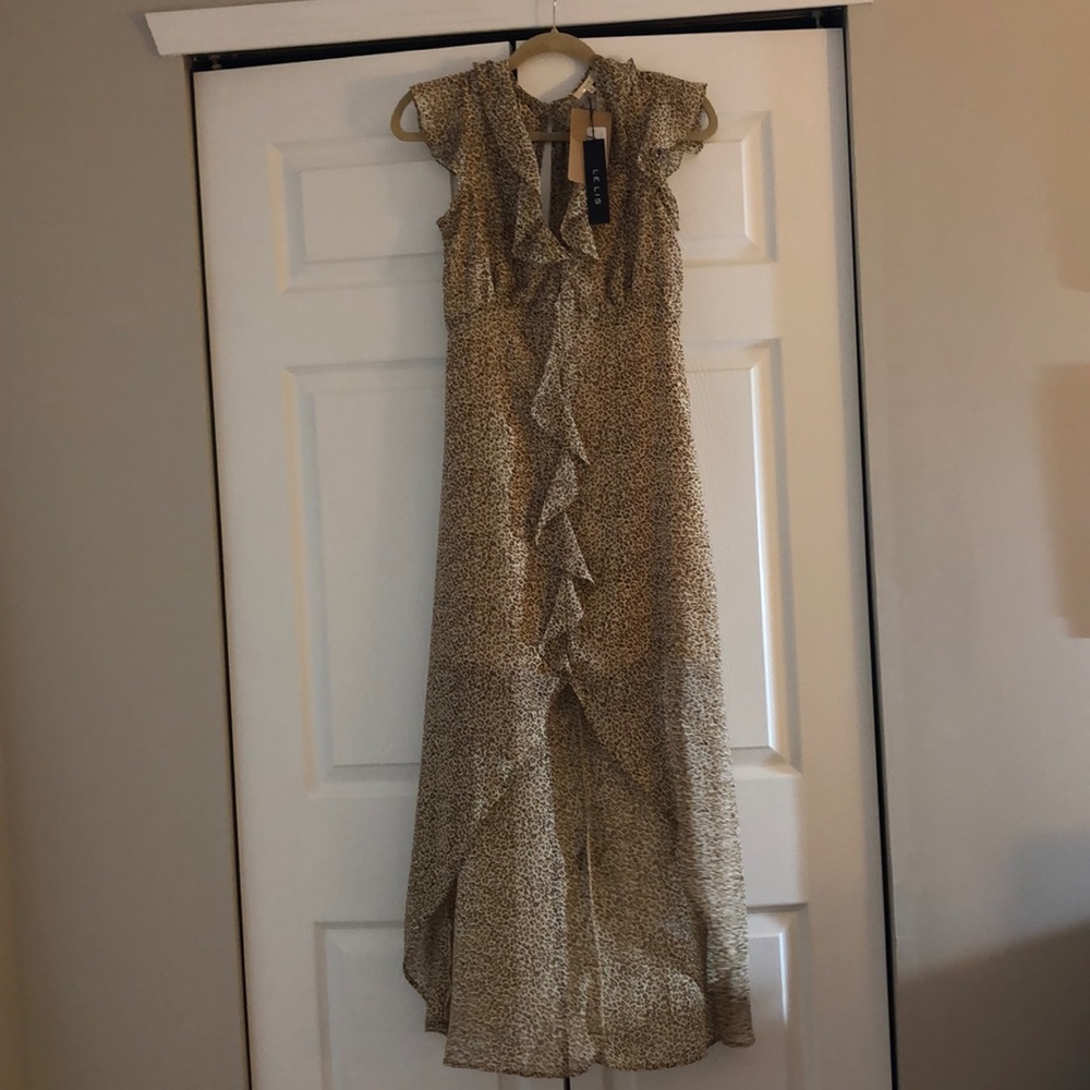 High low cheetah print dress